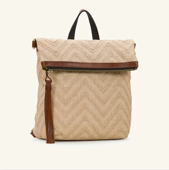 Patricia Nash Natural Zig Zag Woven Luzille Backpack - Picture 4 of 4